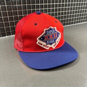 NFL 1988 Superbowl Red Mesh Cap